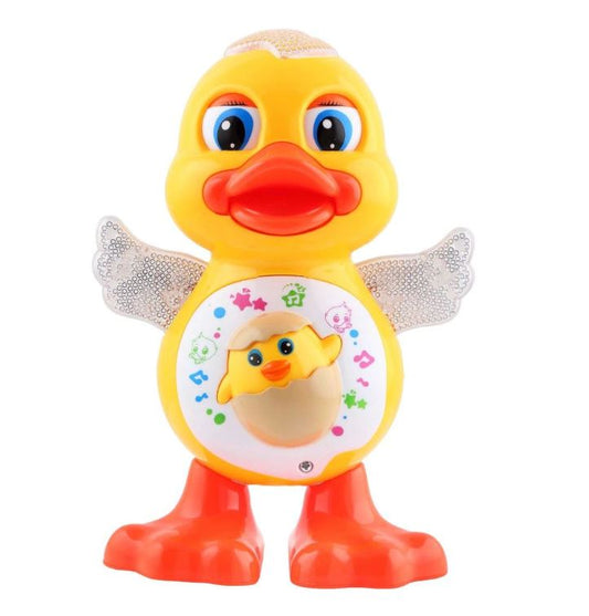 Rățușca Dansatoare cu Lumină și Sunet, 19 cm, Jucărie Interactivă pentru Copii +12 Luni - OriundeSales
