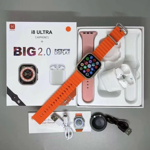 SET CASTI WIRELESS SI CEAS SMART WATCH, BRATARA FITNES, VARIANTE CULORI - OriundeSales