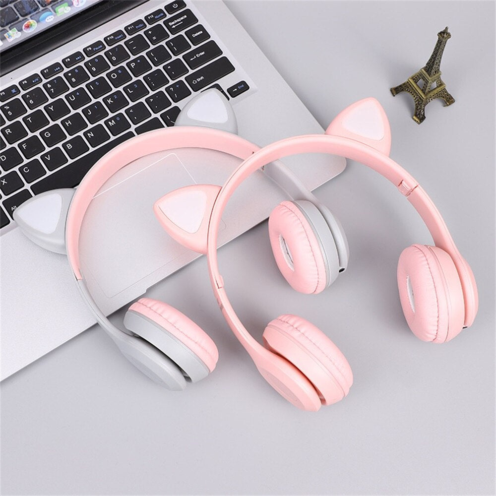 CASTI WIRELESS CU MODEL URECHI DE PISICA, PLIABILE - OriundeSales