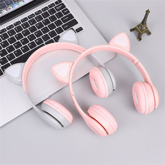 CASTI WIRELESS CU MODEL URECHI DE PISICA, PLIABILE - OriundeSales