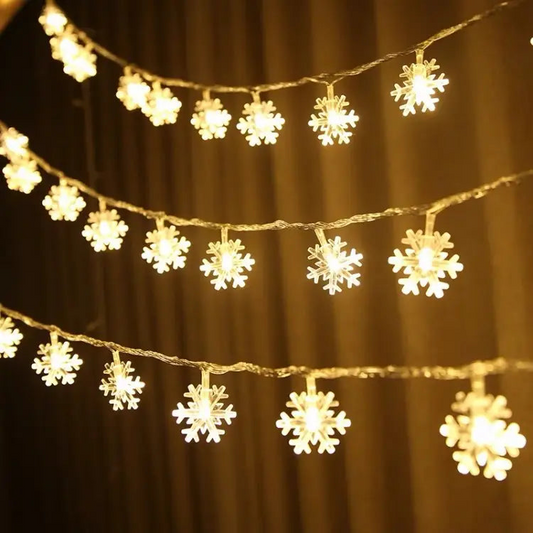 INSTALATIE,PENTRU CRACIUN, LINIARA, FULGI DE ZAPADA, 7.5 METRI, 50 LED-URI - OriundeSales