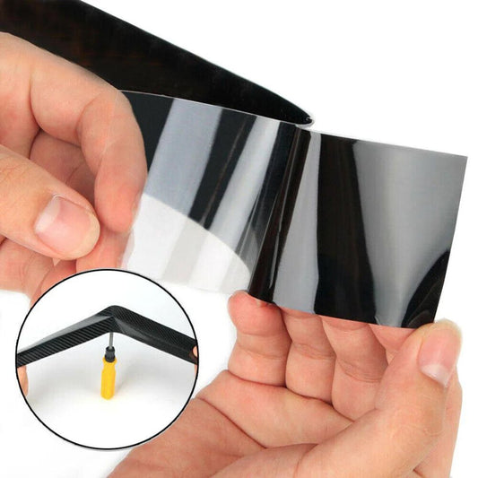 Rola Autoadezivă din Autocolant Tip Fibră de Carbon – Negru Mat - OriundeSales