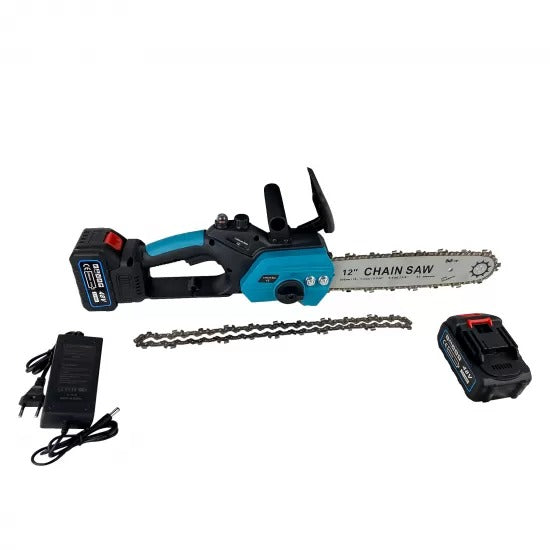 Drujbă Electrică Puternică 2400W, cu Lamă de 30 cm și 2 Acumulatori 48V – Performanță Superioară - OriundeSales