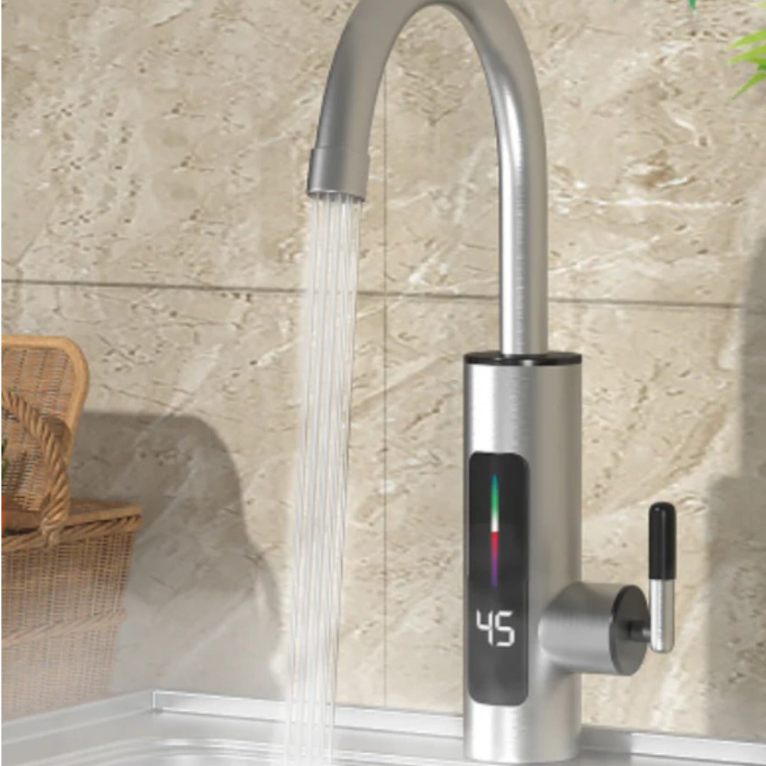 Robinet electric instant din inox, cu display si rotire 360 grade, 3000W