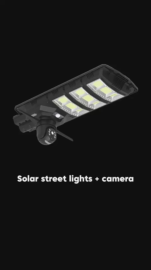 Lampa stradala cu camera 4g, 5mp, 18000ma,viziune nocturna, ip66