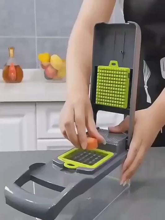 Veggie slicer – razatoare multifunctionala 14 piese, lame inox + maner protectie