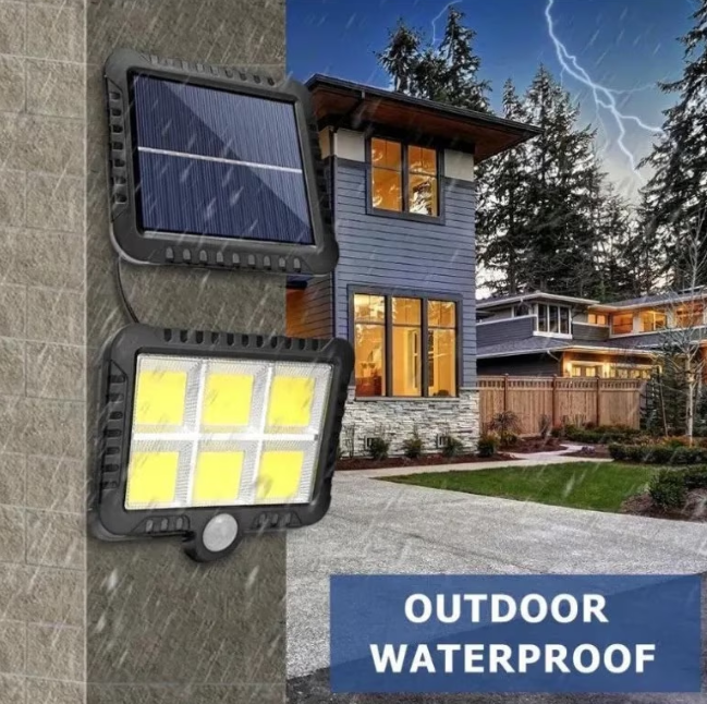 Set 4 Lămpi Solare Ultra-Puternice 250W, Tehnologie 6x COB LED, Senzor de Mișcare și Telecomandă – Iluminat Exterior 0 Lei Factură