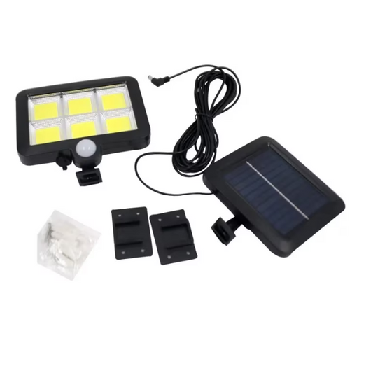 Set 4 Lămpi Solare Ultra-Puternice 250W, Tehnologie 6x COB LED, Senzor de Mișcare și Telecomandă – Iluminat Exterior 0 Lei Factură