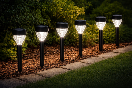 Set 6/8/10 Lămpi Solare de Grădină pentru Alei – Iluminare LED Exterior, Rezistente la Apă, Încărcare Solară Automată