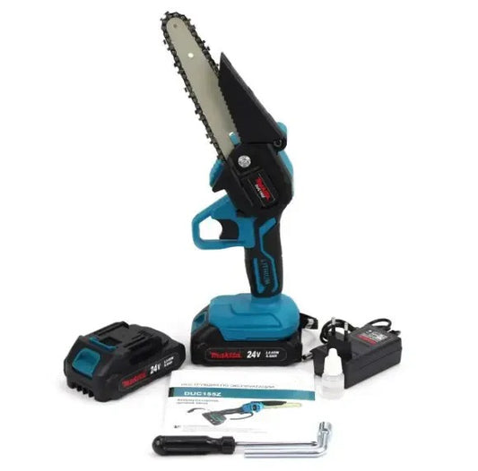 Mini Drujbă Electrică Portabilă 48V, 700W, cu Lame de 20 cm – Eficiență și Precizie în Tăiere  Descriere: - OriundeSales