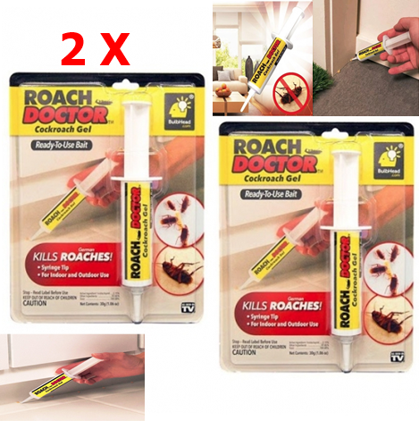 Set 2 x Solutie Insecticid Anti Gandaci Roach Doctor, tip seringa