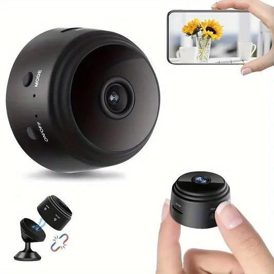 Mini Cameră WiFi de Supraveghere, 1080p, Full HD cu Night Vision, alarmă și urmărire a intrușilor - OriundeSales