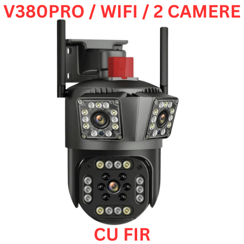 Cameră de supraveghere, cu fir WIFI 9 MP compatibilă V380 Pro