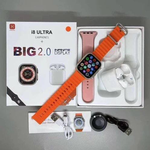 SET CASTI WIRELESS SI CEAS SMART WATCH, BRATARA FITNES, VARIANTE CULORI