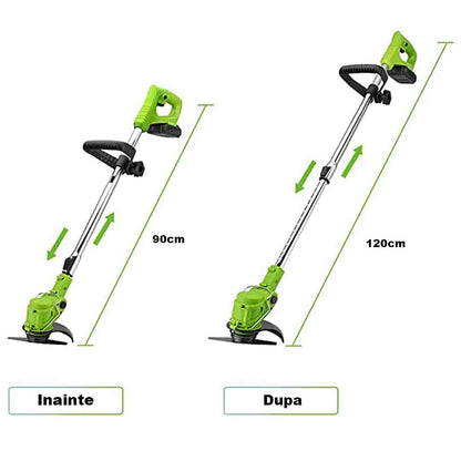 Motocoasa electrica, disc metalic, 48V, 4000 mAh, 18000 RPM, cu 2 acumulatori - OriundeSales