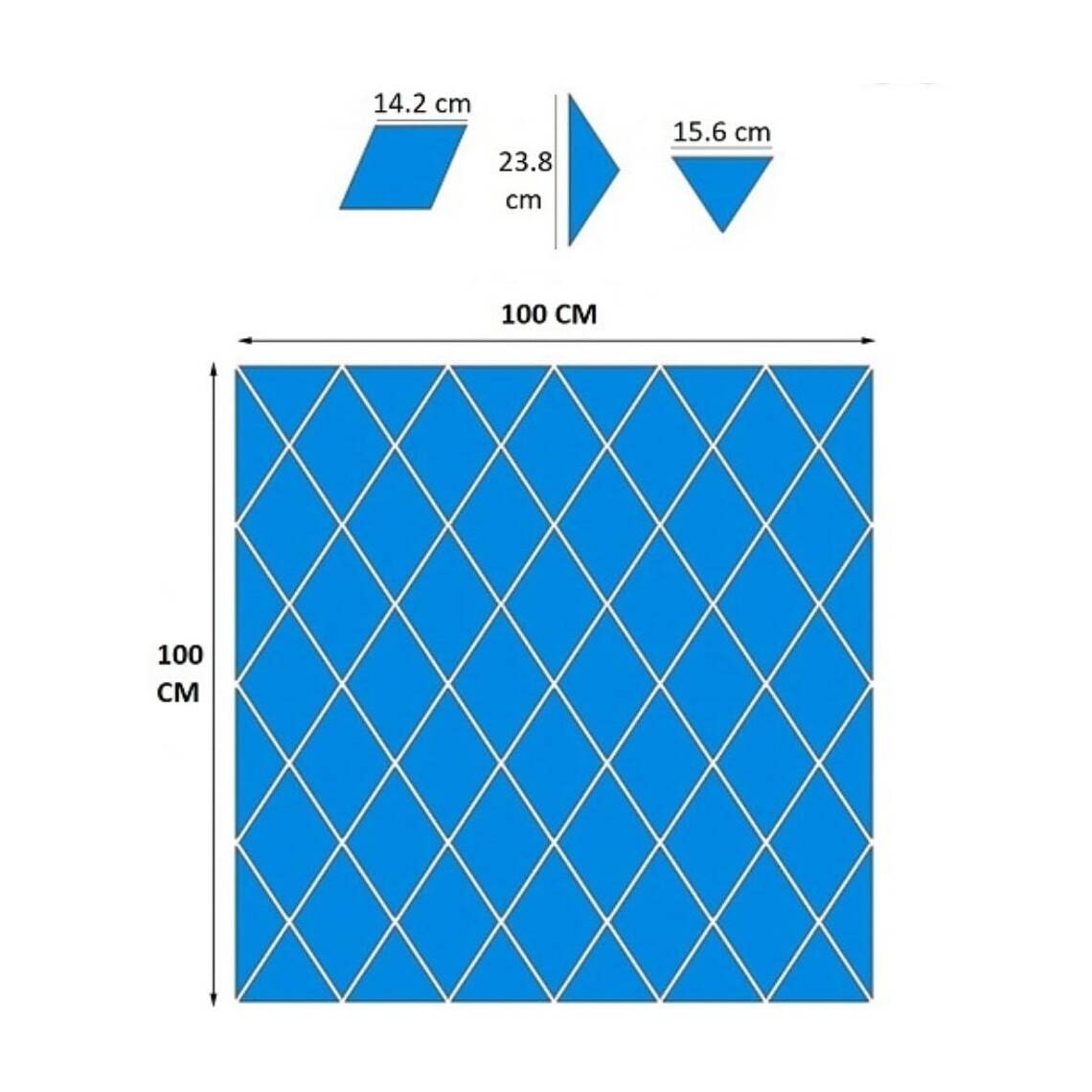 Set 58 Oglinzi Acrilice, Autoadezive, 100x100cm, PVC - OriundeSales