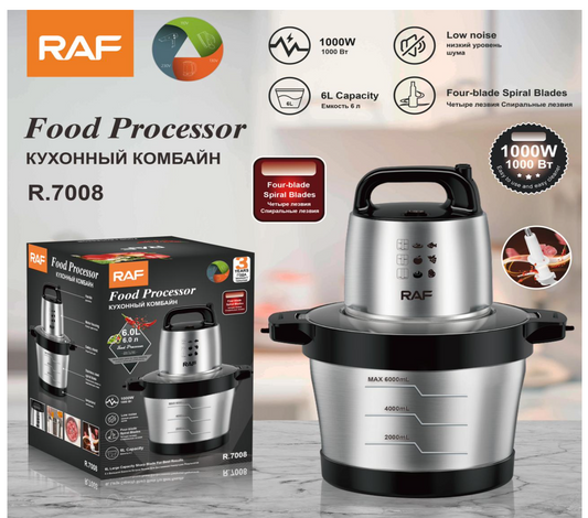 Tocator electric RAF R7008 de 6L pentru maruntire alimente