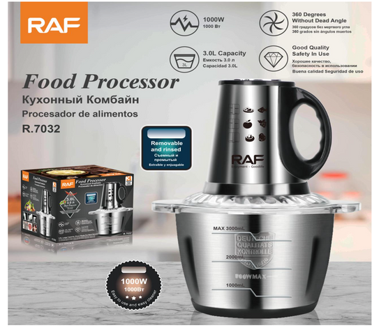 Tocator electric RAF R.7032-T 3L pentru maruntire ingrediente
