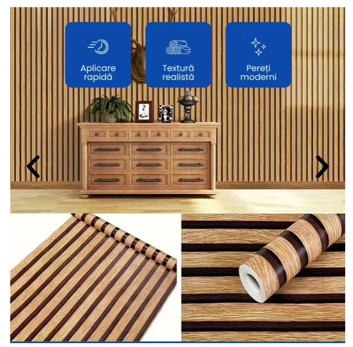 Autocolant model lemn 300 x 45 cm pentru decorare