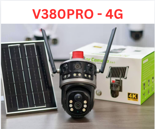 Cameră de supraveghere, solară 4G 12 MP compatibilă V380 Pro
