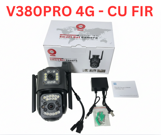 Cameră de supraveghere, cu fir 4G 6 MP compatibilă V380 Pro