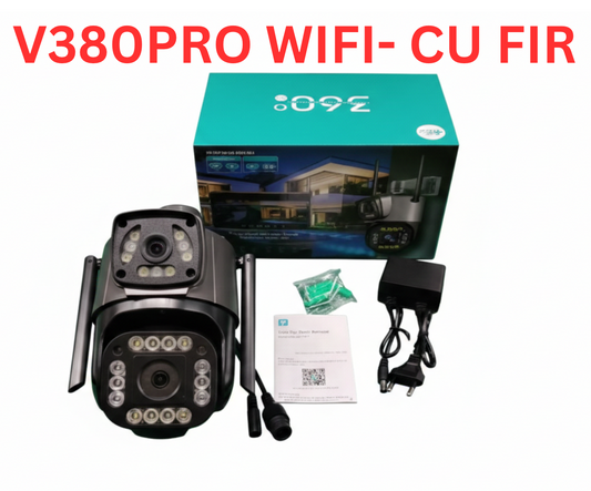 Cameră de supraveghere, cu fir WIFI 6 MP compatibilă V380 Pro