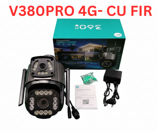 Cameră de supraveghere, cu fir 4G 6 MP compatibilă V380 Pro