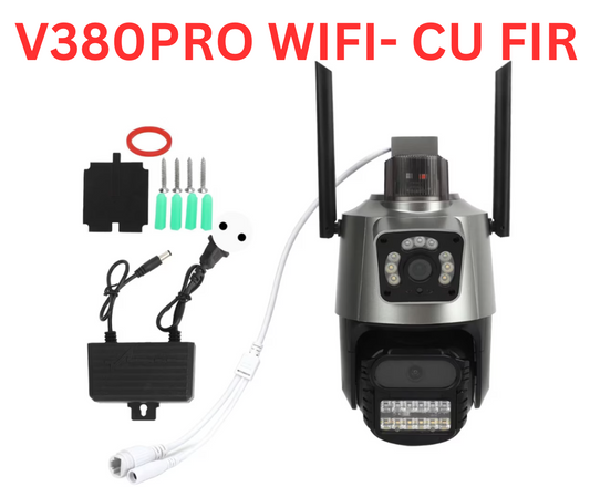 Cameră de supraveghere, cu fir WIFI 6 MP compatibilă V380 Pro