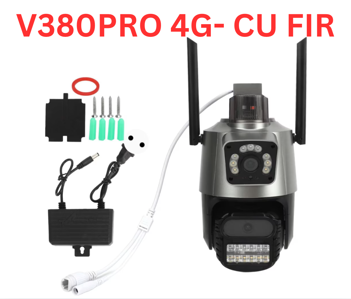 Cameră de supraveghere, cu fir 4G 5 MP compatibilă V380 Pro