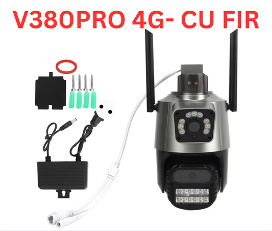 Cameră de supraveghere, cu fir 4G 5 MP compatibilă V380 Pro