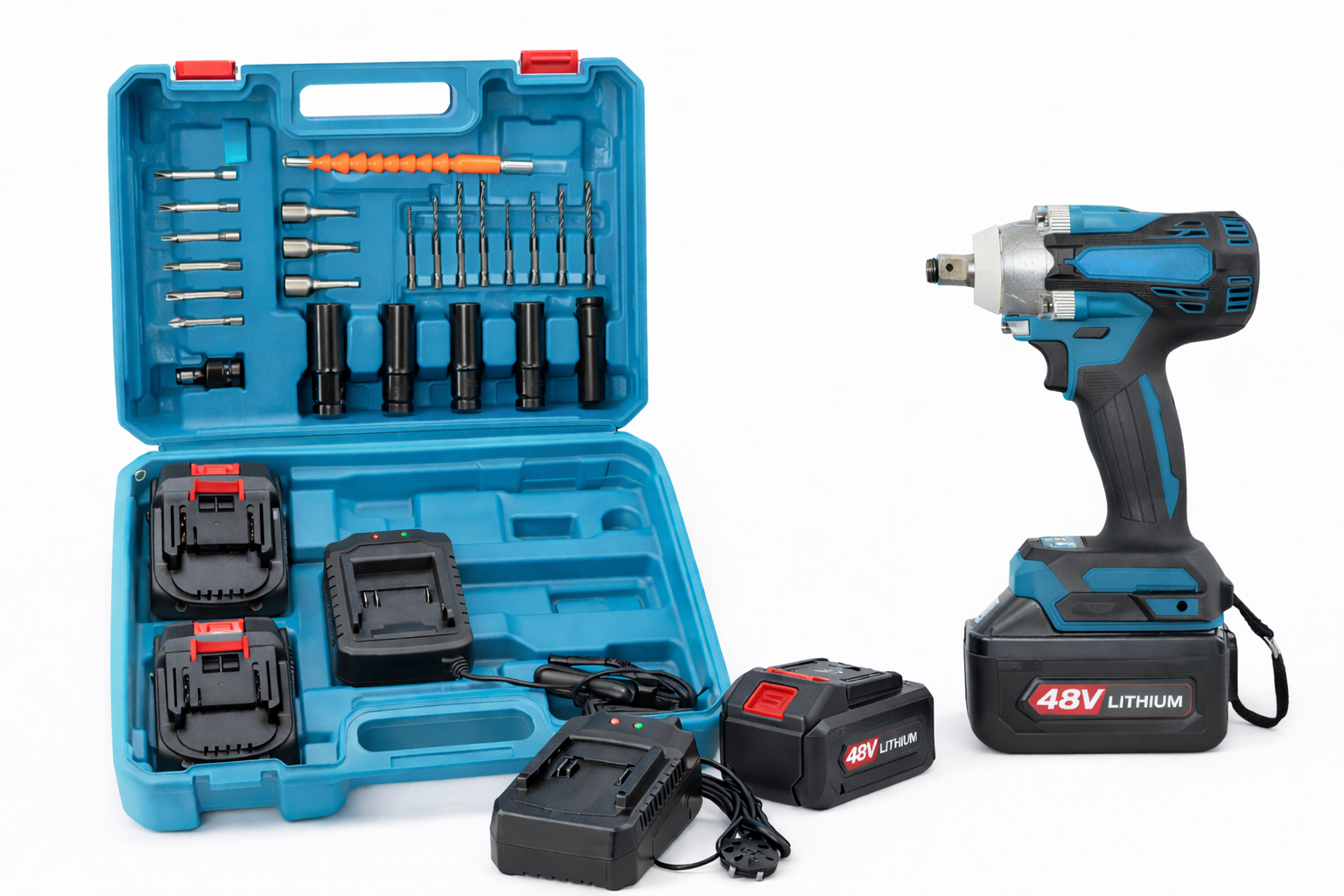 Masina de impact cu 21 accesorii si 2 baterii 48V ML 53 2