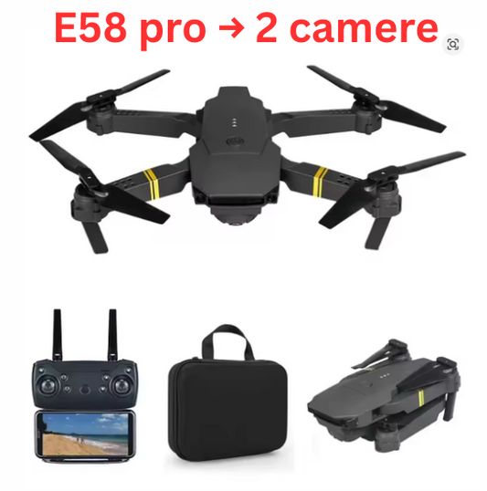 Drona E58 Pro cu 2 camere si saculet de transport