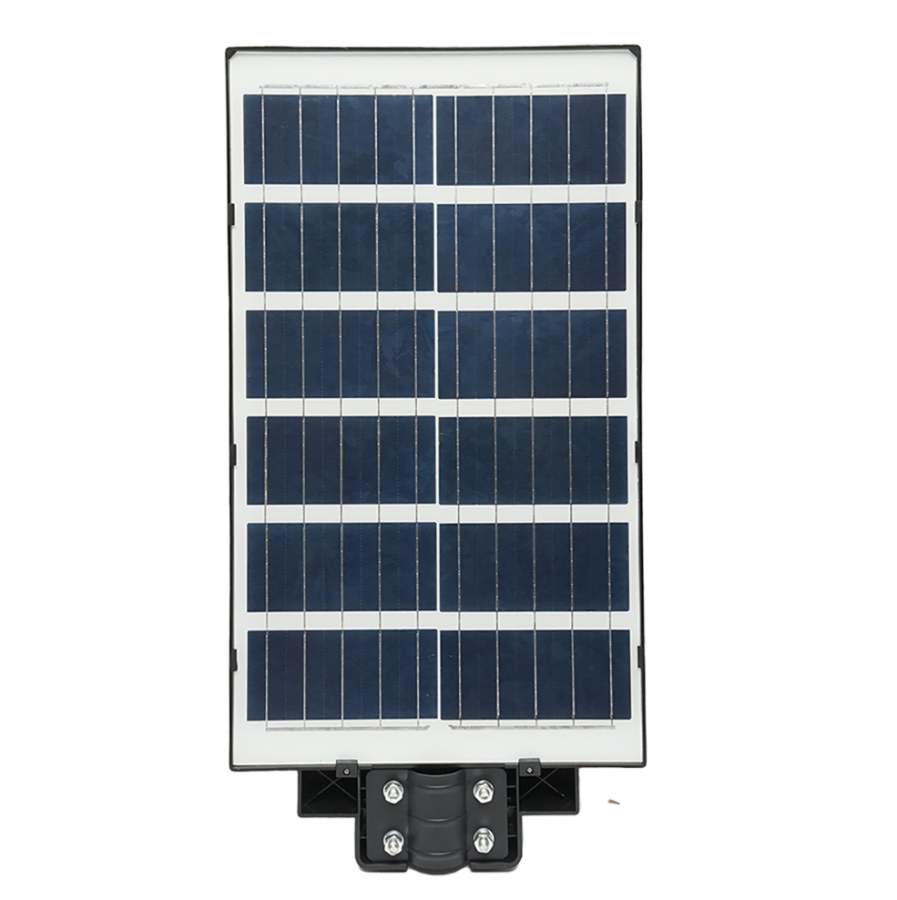 Lampa solara LED iluminat stradal 1200W, 6500K, IP65 cu panou solar senzor de miscare telecomanda si picior pentru prindere fixa - OriundeSales