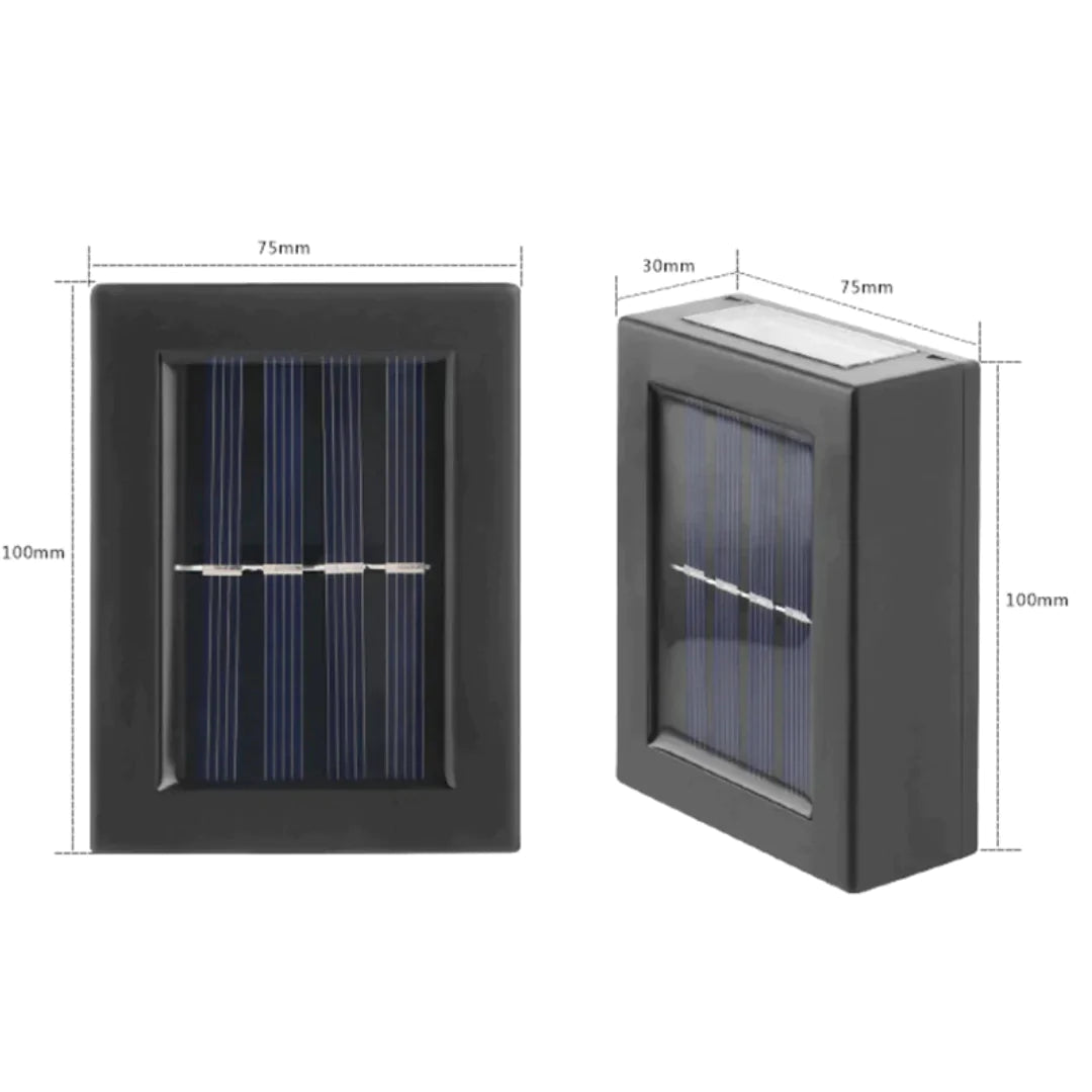 SET 4x LED-uri pentru perete cu încărcare solară LedBox LP-0024 - OriundeSales