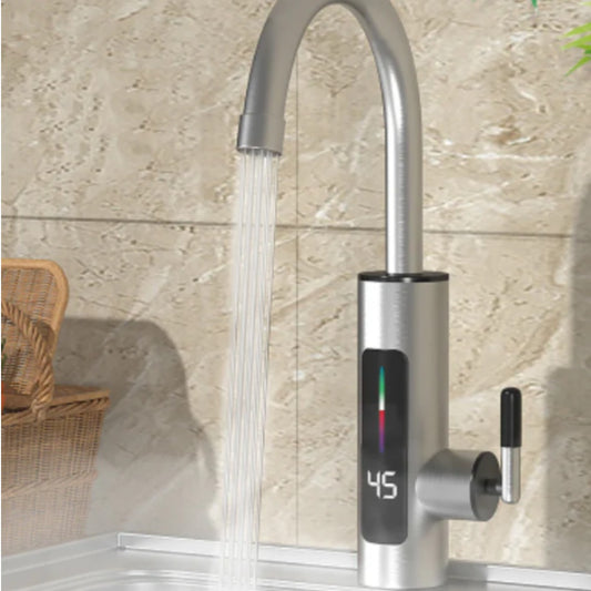 Robinet electric instant din inox, cu display si rotire 360 grade, 3000W