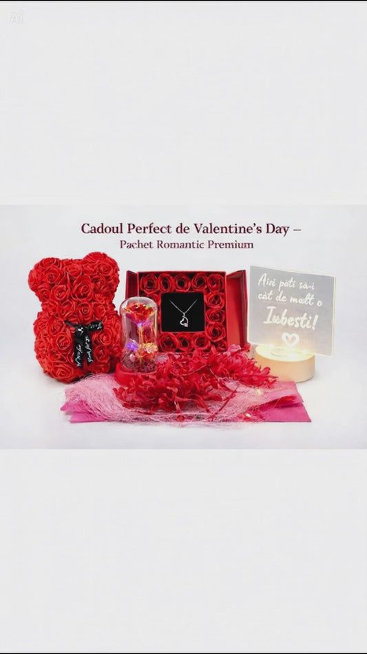 Pachet Cadou Valentine’s Day – Set Romantic Complet