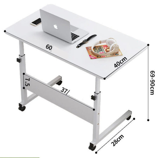 Masa  cu roti pentru laptop - 40*60,culoare alba