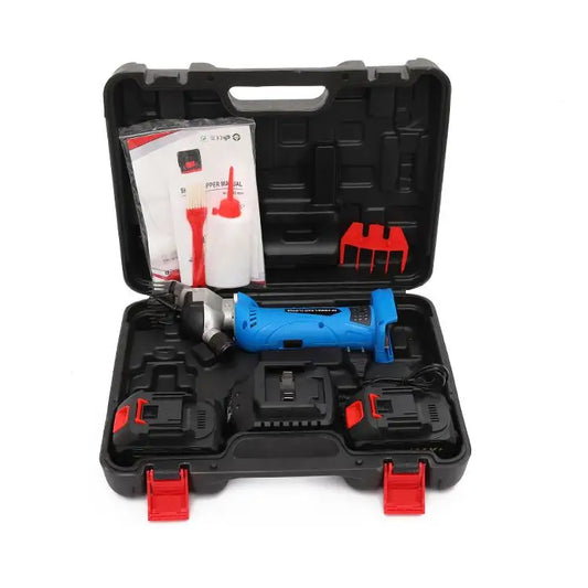 Masina de tuns oi cu 2 acumulatori 6AH, 48V 6Ah, accesorii incluse, cutie de transport si depozitare