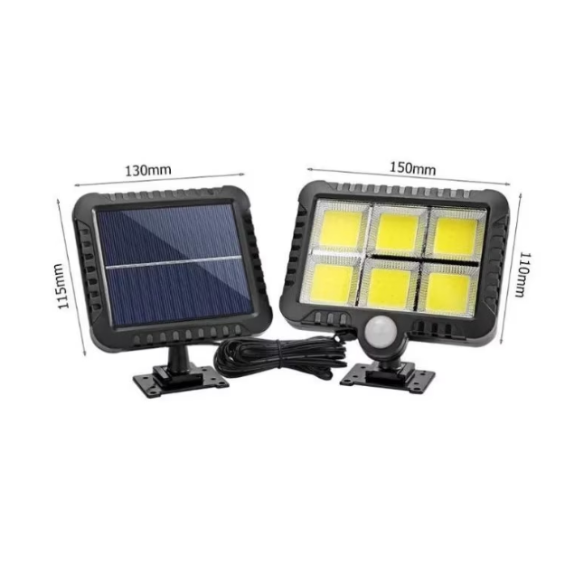 Set 4 Lămpi Solare Ultra-Puternice 250W, Tehnologie 6x COB LED, Senzor de Mișcare și Telecomandă – Iluminat Exterior 0 Lei Factură