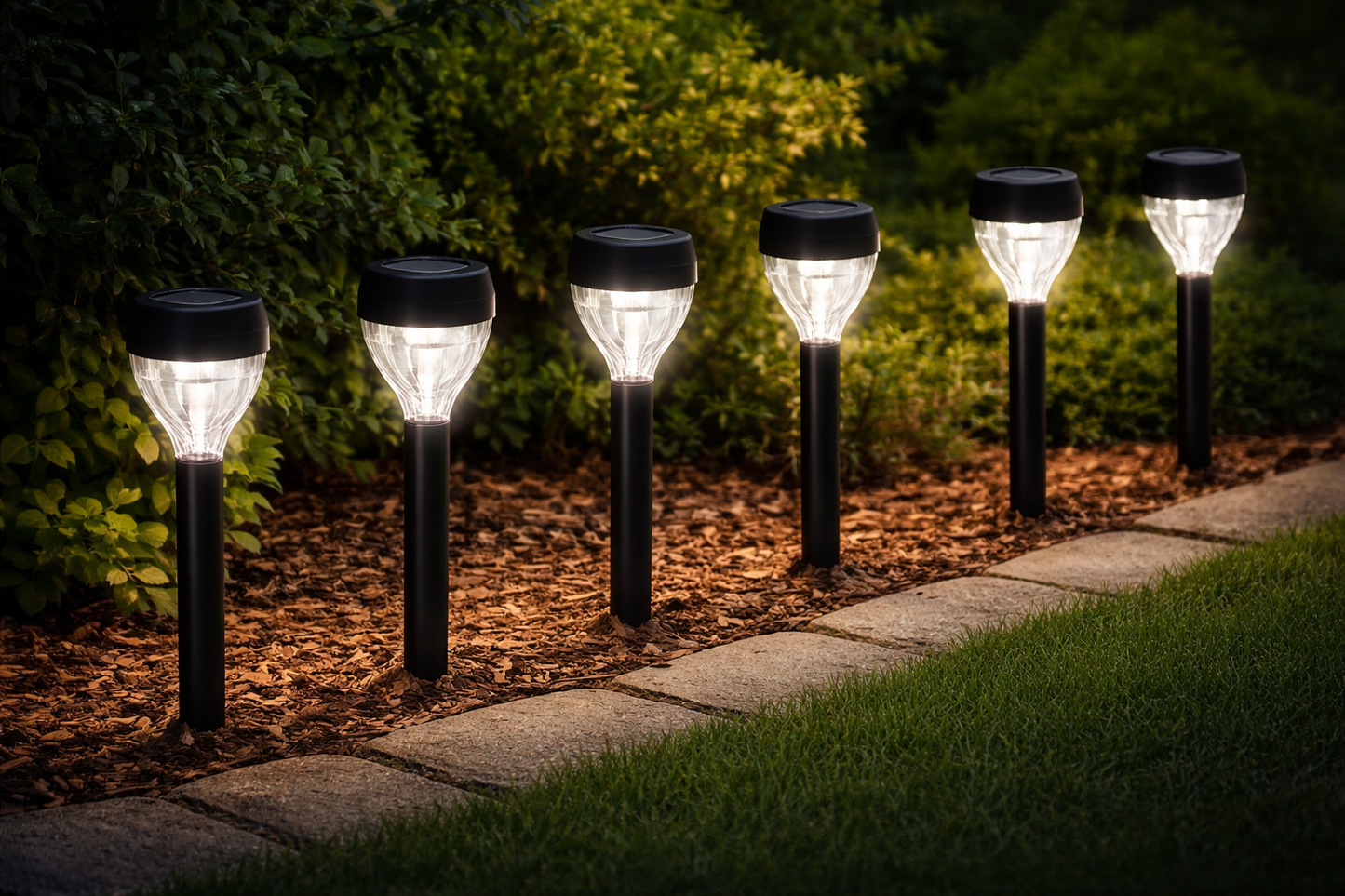 Set 6/8/10 Lămpi Solare de Grădină pentru Alei – Iluminare LED Exterior, Rezistente la Apă, Încărcare Solară Automată